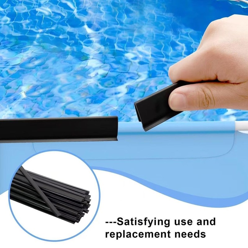72PCS Pool Coping Strips & Lock Clips for Above Ground Liners, Fits 28ft Round gallery
