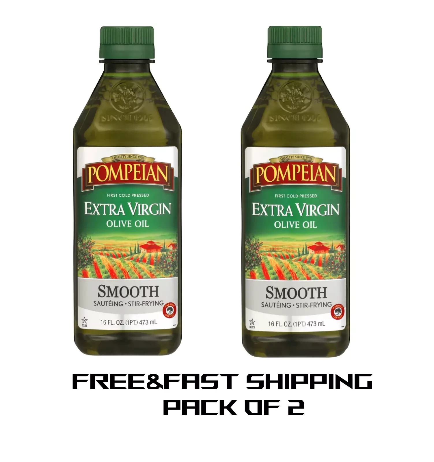 Pompeian Smooth Extra Virgin Olive Oil - 16 fl oz (Pack of 2) gallery