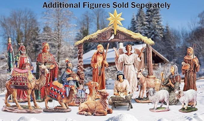 Christmas Stable for Outdoor Nativity Display 81" Tall - Bright Colors New gallery