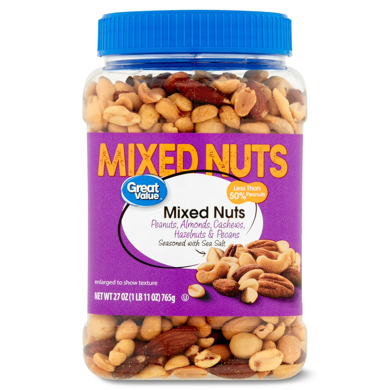 Great Value Mixed Nuts with Peanuts, 27 oz gallery