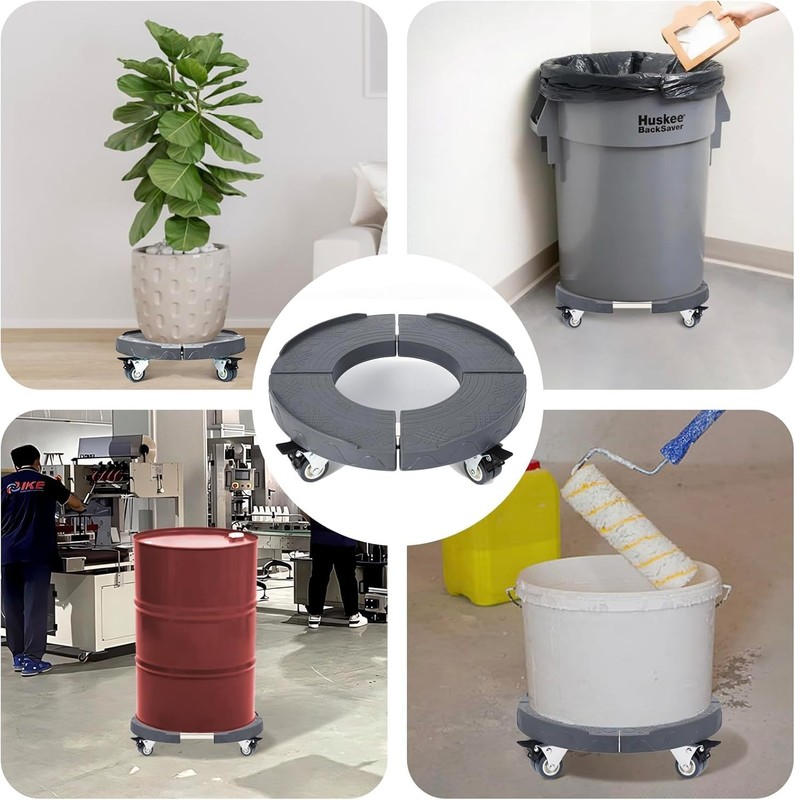 Adjustable Trash Can Roller Base - Set of 2 gallery