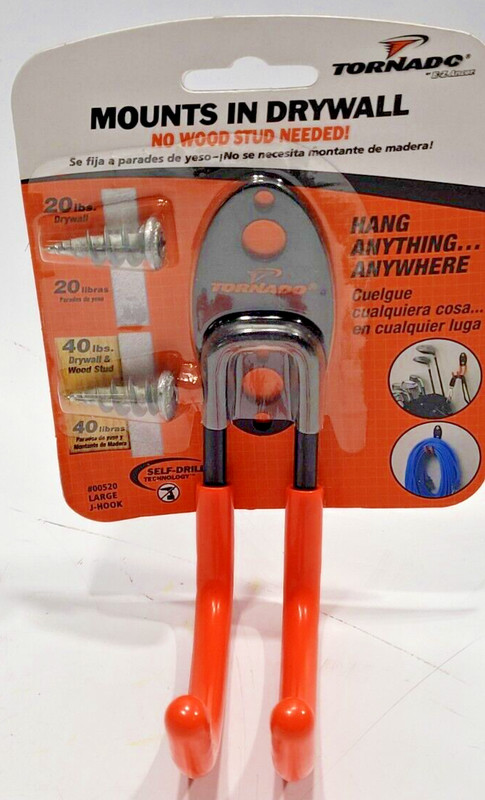 TORNADO #00520 LARGE J HOOK ORANGE COATED 40 LB CAPACITY, NEW ! gallery