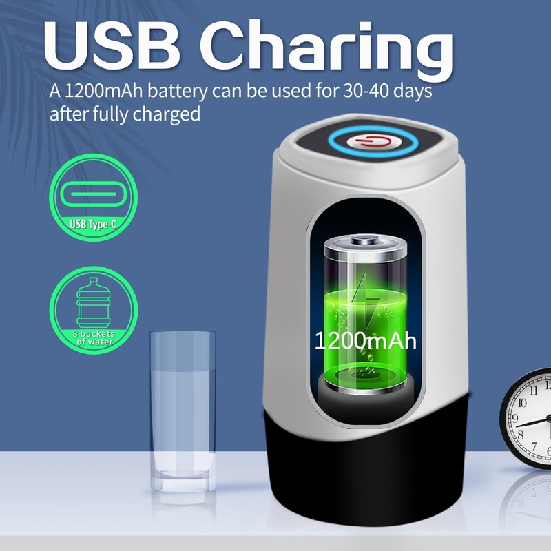 Automatic Drinking Water Jug Pump Rechargeable Water Dispenser for 5 Gallon gallery