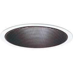 Progress Lighting P8066 Black 6″ Step Baffle Trim For Par30, Br30, & A19 Bulbs