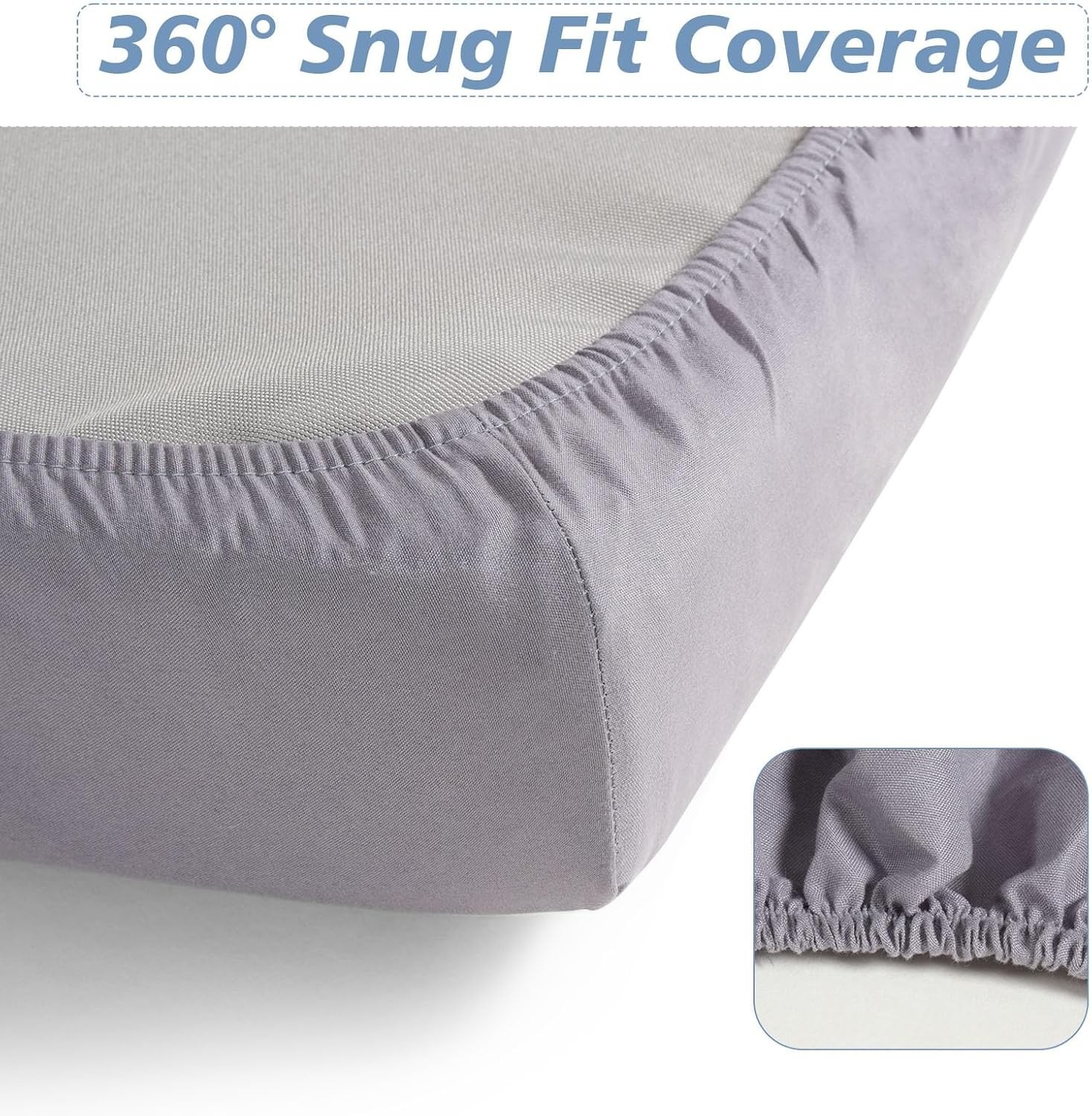 Cot Sheets 30" x 80" Size Sheet Fitted for Narrow 30 x 80, Gray gallery