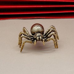 Vintage Solid Brass spider figurine statue sculpture room desktop home decor