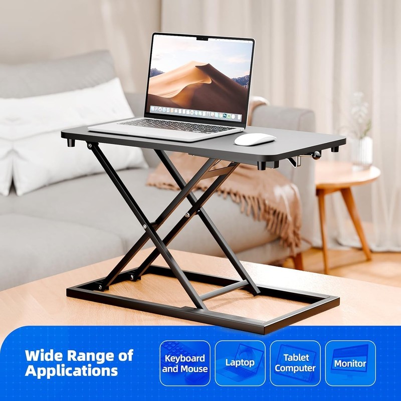 NEW Height Adjustable Standing Desk Converter Sit-to-Stand Workstation Black gallery