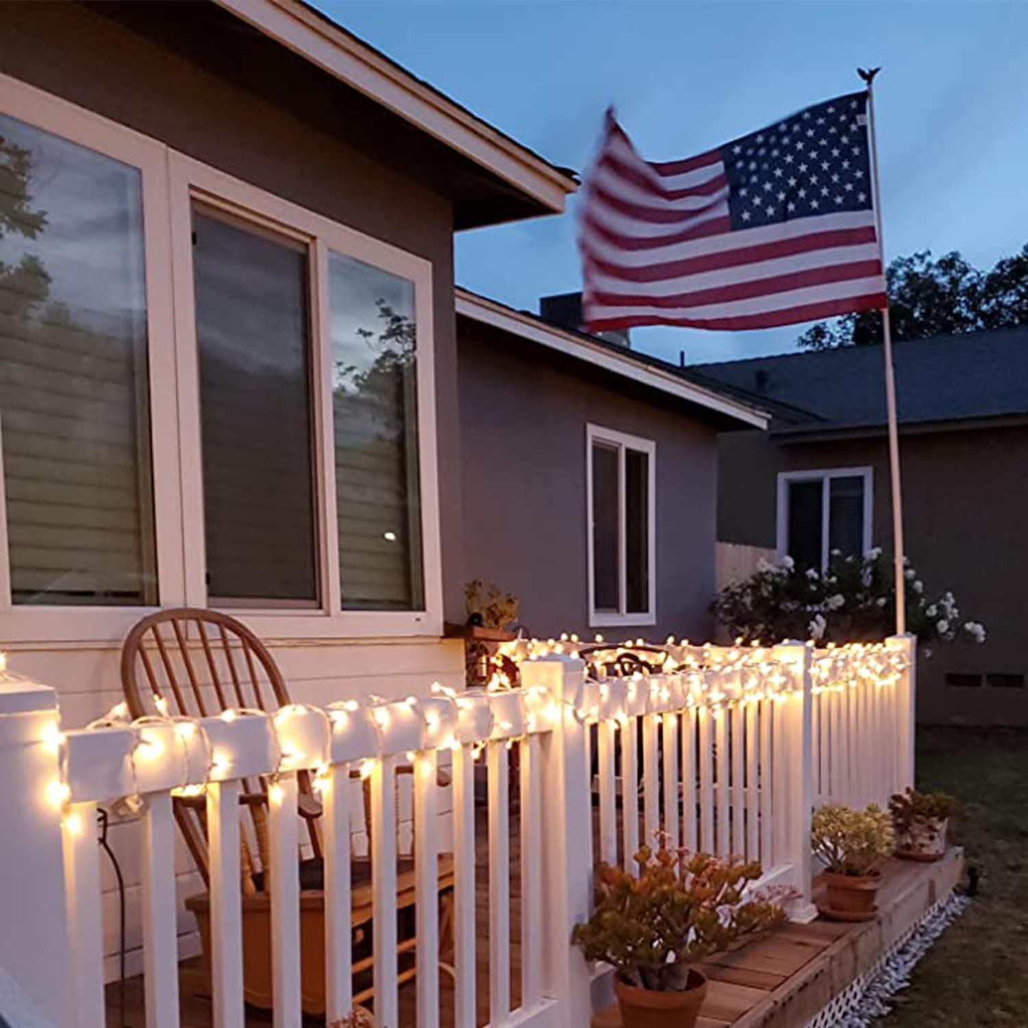 HISHINY Christmas Lights 100 Count Mini Clear 32ft White 32ft, gallery