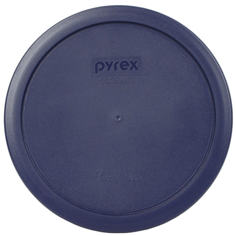 Pyrex (2) 7202-PC White Lids, (3) 7200-PC Cadet Blue Lids, (2) 7201-PC Blue Cor gallery