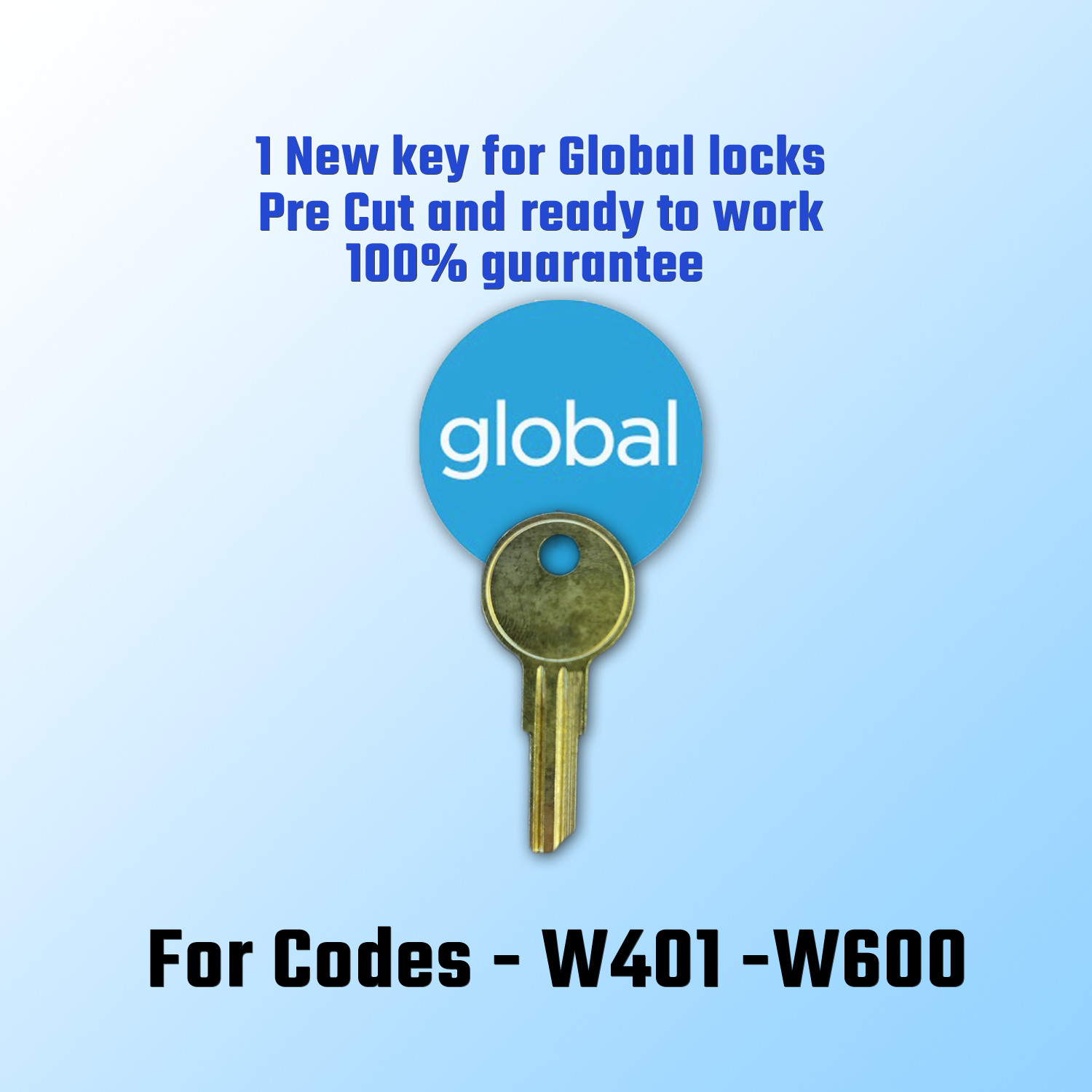 W401-W600. Replacement Key For Global Furniture Locks. Pre Cut And Ready To Work gallery