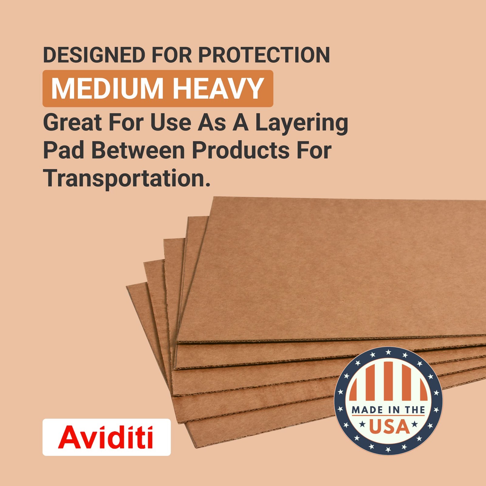 Box Usa Usa Aviditi Cardboard Sheets 18L X 12W 50-Pack Corrugated Sheets For gallery