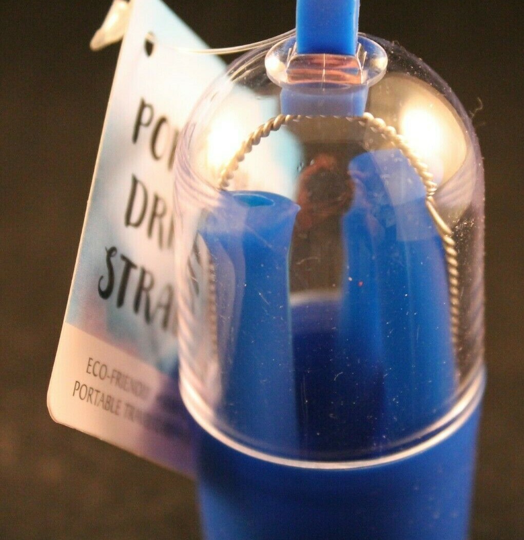 Portable Drinking Straw Set - Eco-Friendly - Easy To Clean - Reusable - Blue gallery