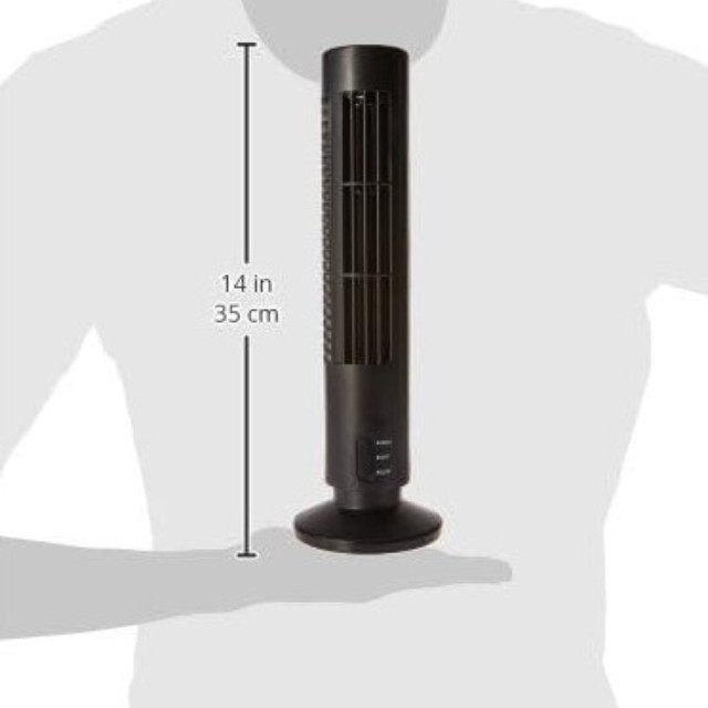 Tower Fan USB Powered Desk Fan, 14" Tall, gallery