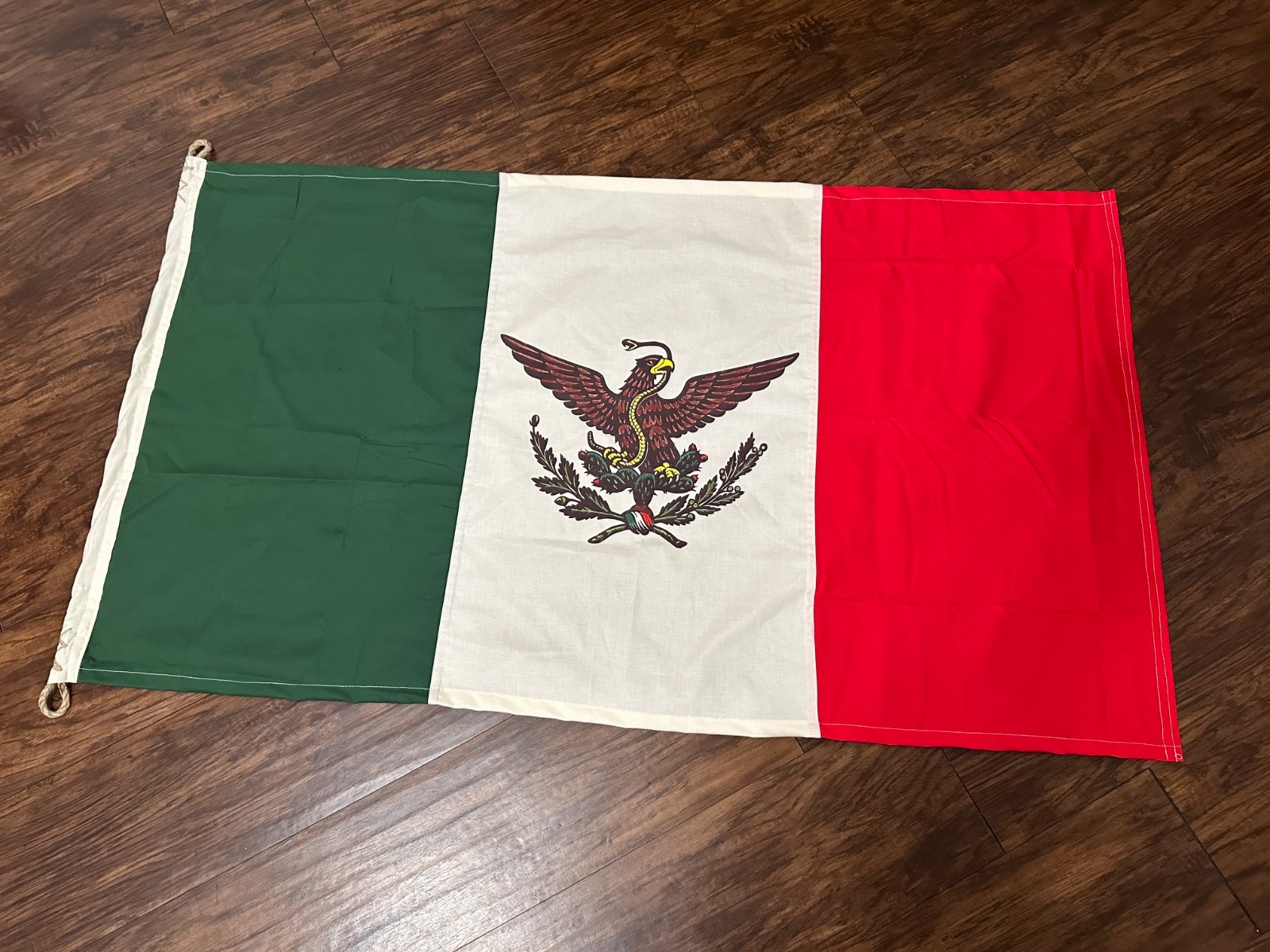 Mexican flag VINTAGE STYLE from 1842 House Flag made of 100% cotton 48x27 inches gallery