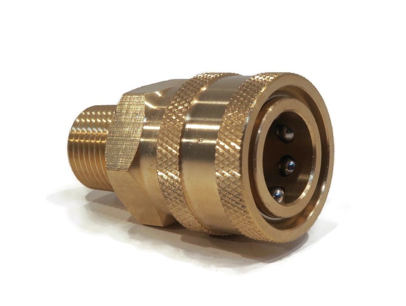 3/8" MPT Brass Quick Connect Coupler for Power Pressure Washer Water Pump Socket gallery