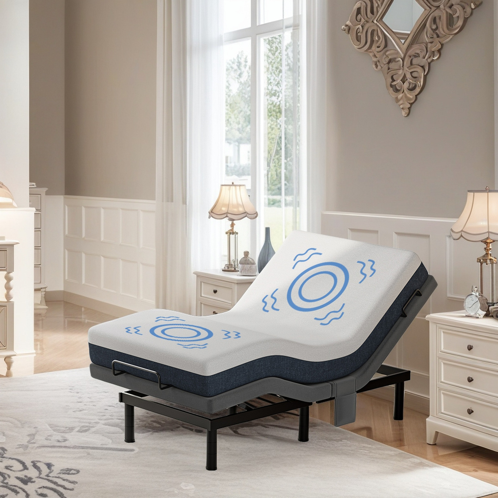 Advanced Power Base Adjustable Bed Frame w/ Massage Wireless Remote USB Twin XL gallery