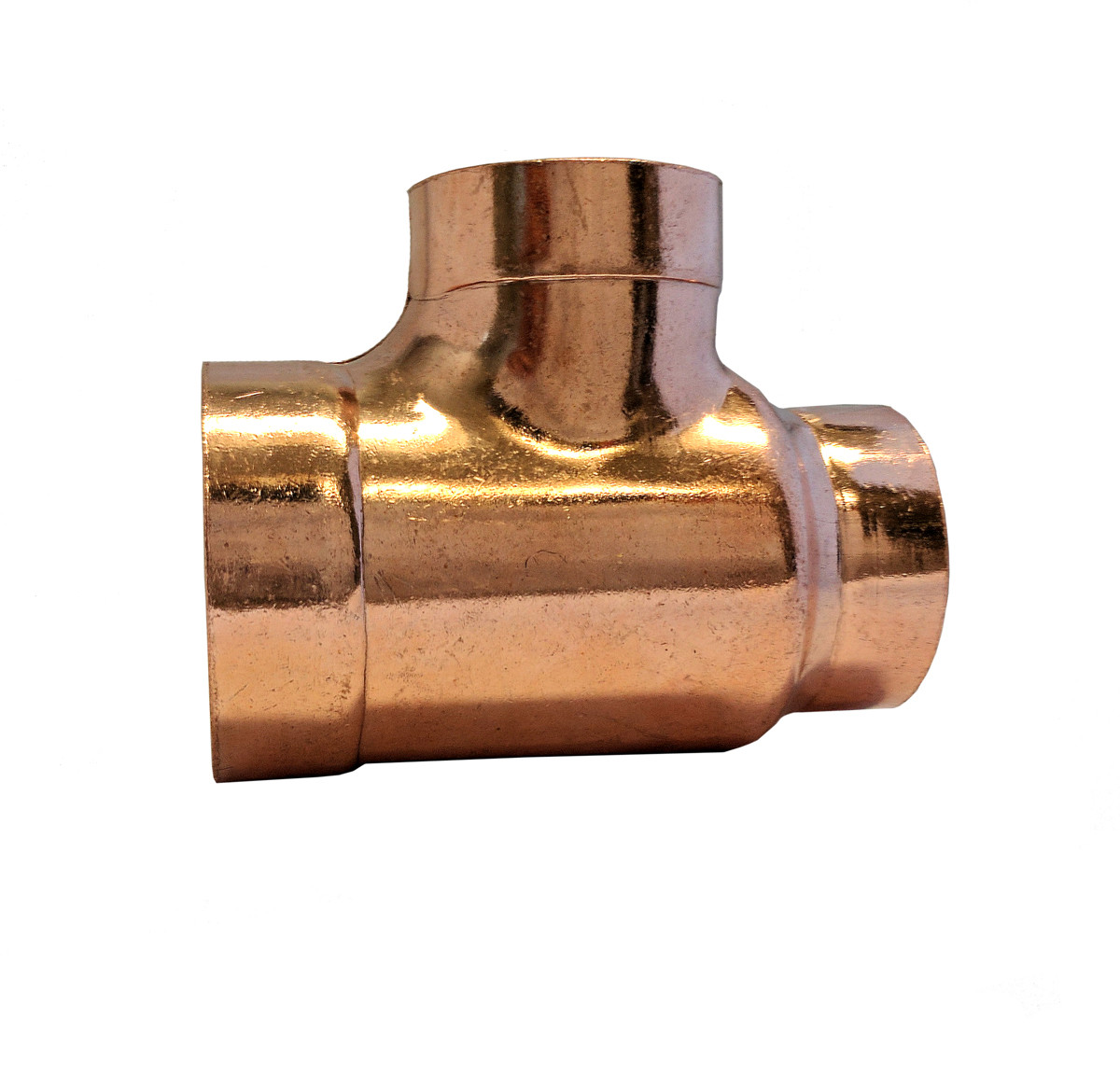 Libra Supply 3'' x 3'' x 2'' inch DWV Wrought Copper Sanitary TEE, C x C x C gallery