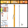 Telescopic Aluminum Measuring Rod 9ft, 3 Sections, Double-Sided Leveling Tool wi gallery