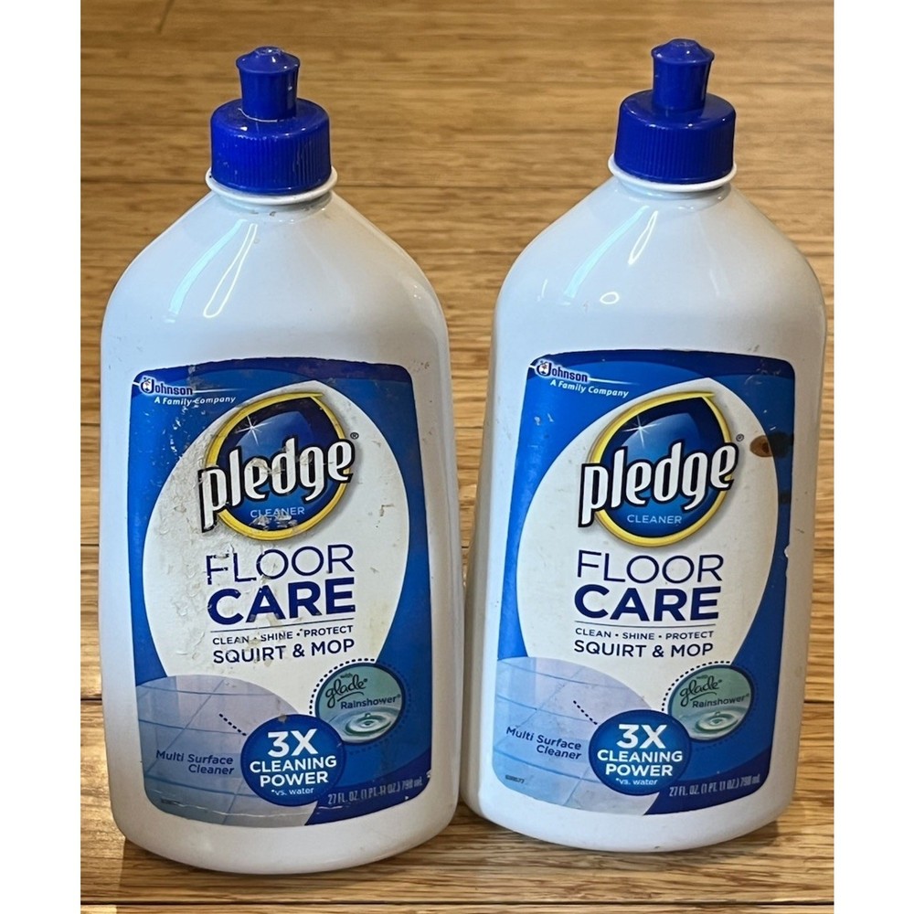 2 SC Johnson PLEDGE Floor Care Multi-Surface Cleaner Squirt & Mop 27oz