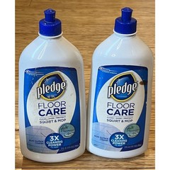 2 SC Johnson PLEDGE Floor Care Multi-Surface Cleaner Squirt & Mop 27oz