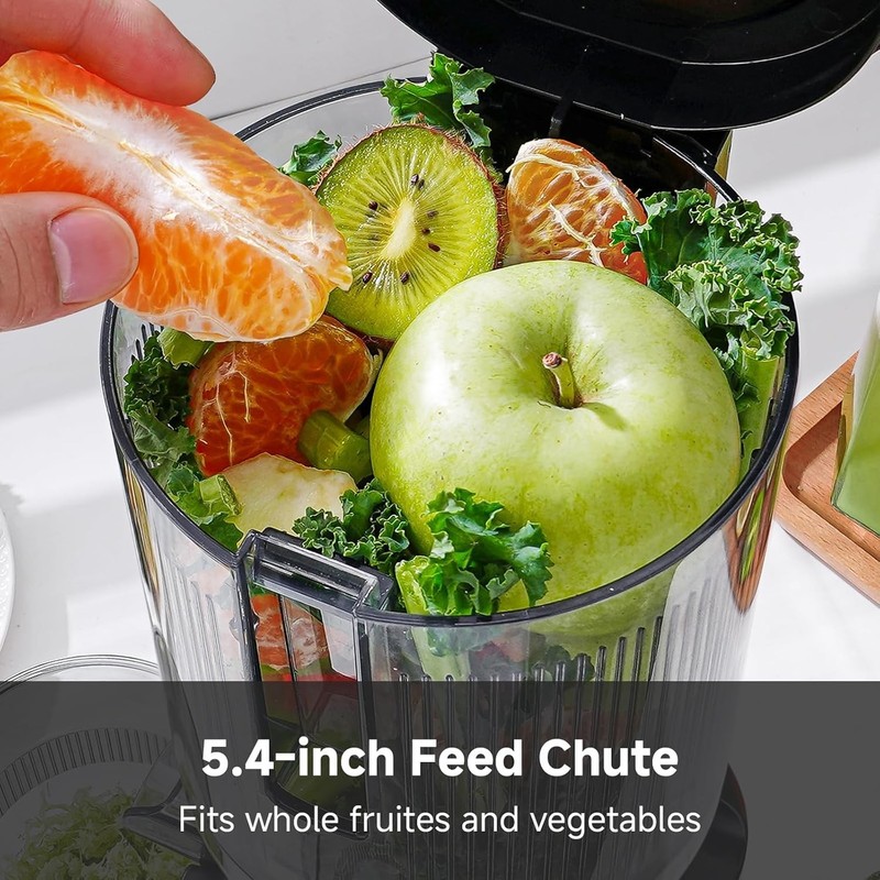 Cold Press Juicer Machine, 5.4" Wide Self-Feeding Chute for Whole Fruits & Ve... gallery
