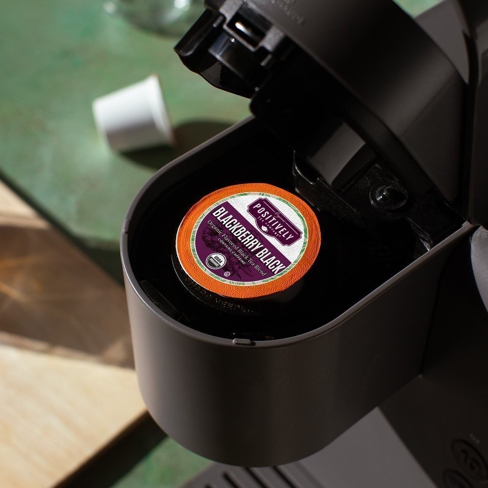 Positively Tea | Organic Blackberry Black Tea | 96 Pods, Keurig Compatible gallery