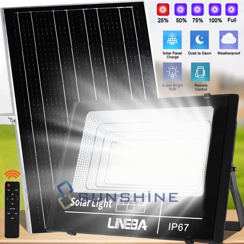 800W Solar Flood Lights Outdoor IP67 Solar Spotlight Solar Reflector Wall Lamp gallery