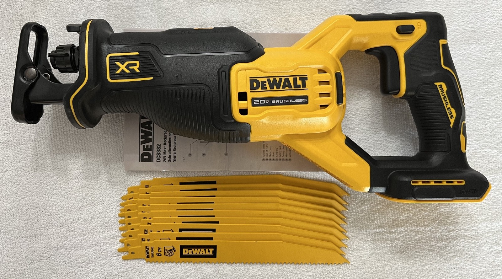 New Dewalt DCS382B 20V Max XR Brushless Reciprocating Saw With 10 Blades 9" gallery