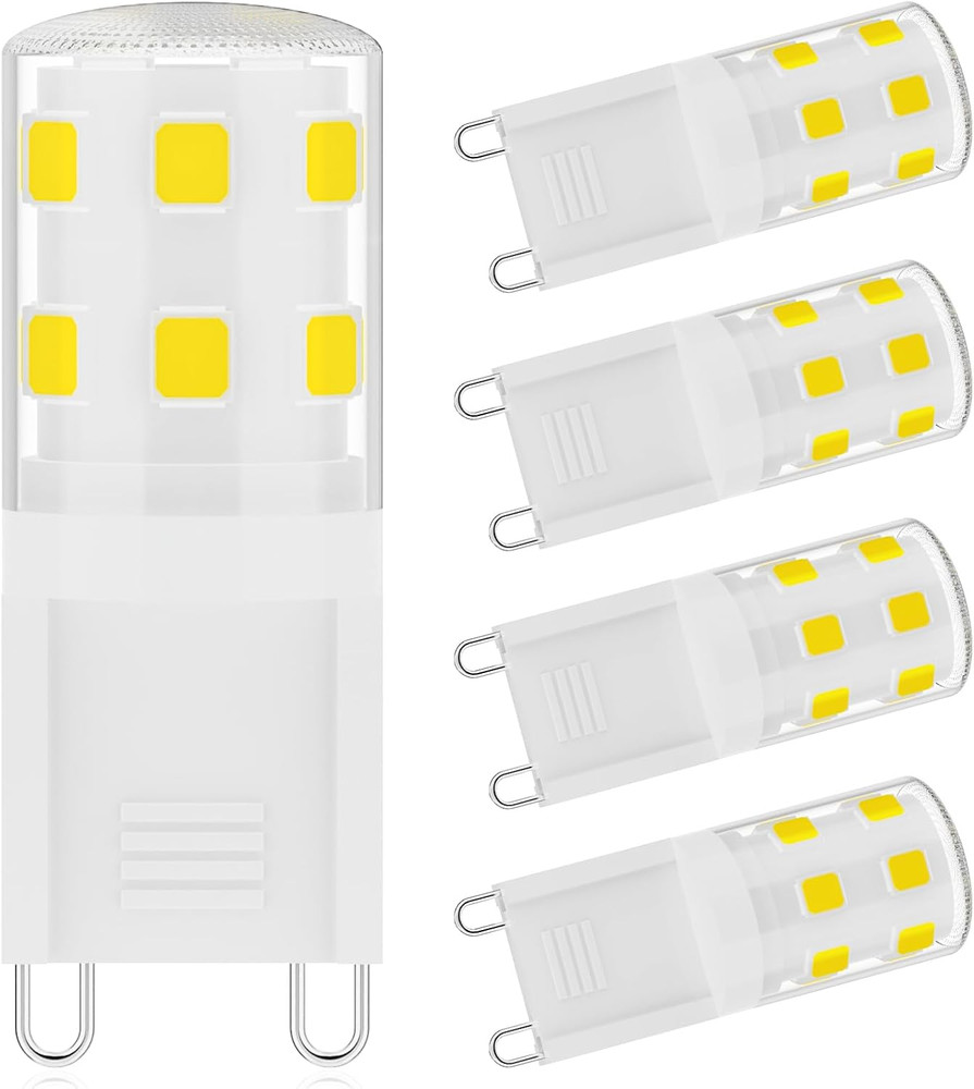 G9 LED Bulb 2W,25W Halogen Light Bulbs Equivalent 250LM,120V Mini T4 G9 Bi-Pin B