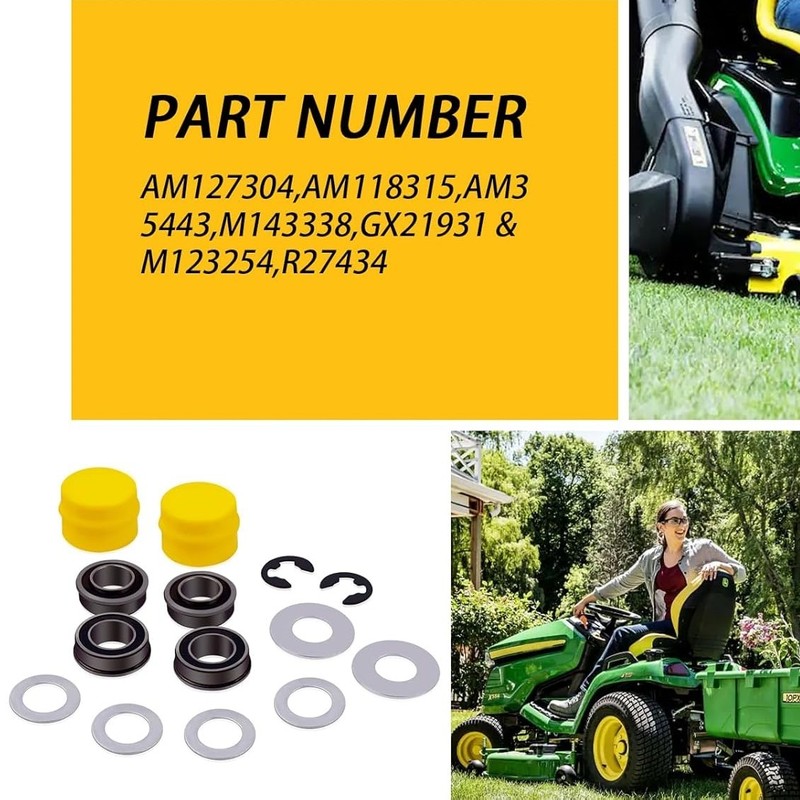 AM127304 AM118315 Front Wheel Bushing Bearing Kit For John Deere L100 L105 L110 gallery