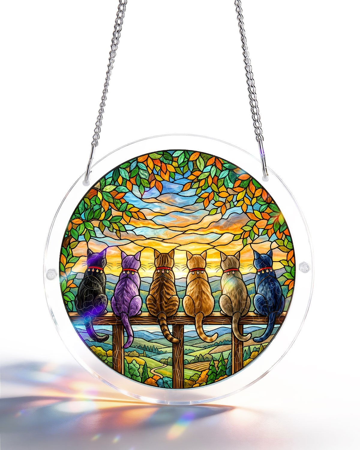 Acrylic Jigsaw Puzzle Suncatcher - Horizon Watchers, Acrylic Window Hanging Deco gallery
