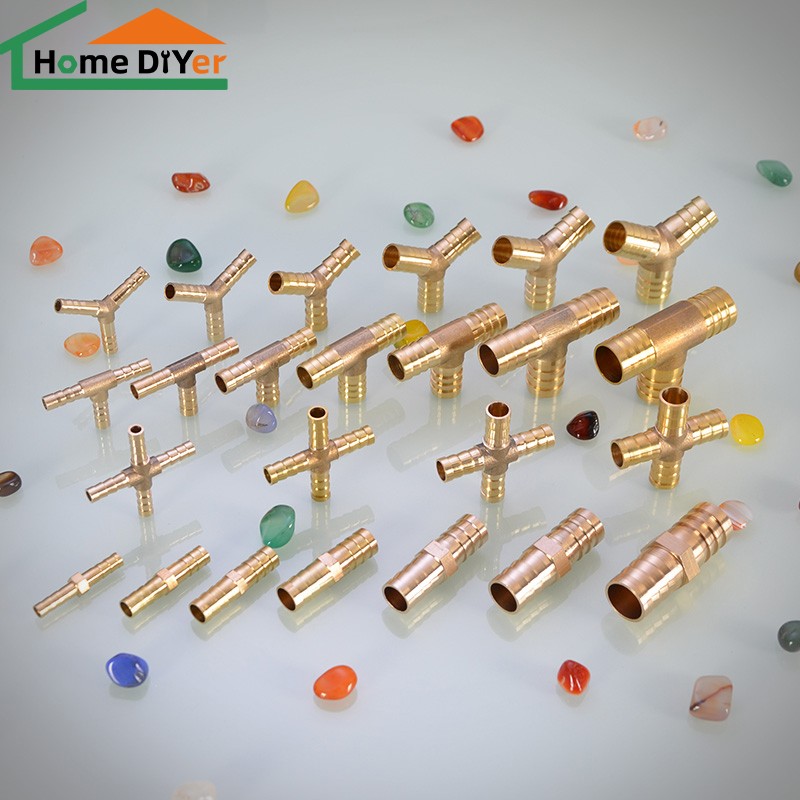 Multiple Types Brass Straight/L/T/Y/Cross-Shaped Hose Splitter Connector Adapter gallery