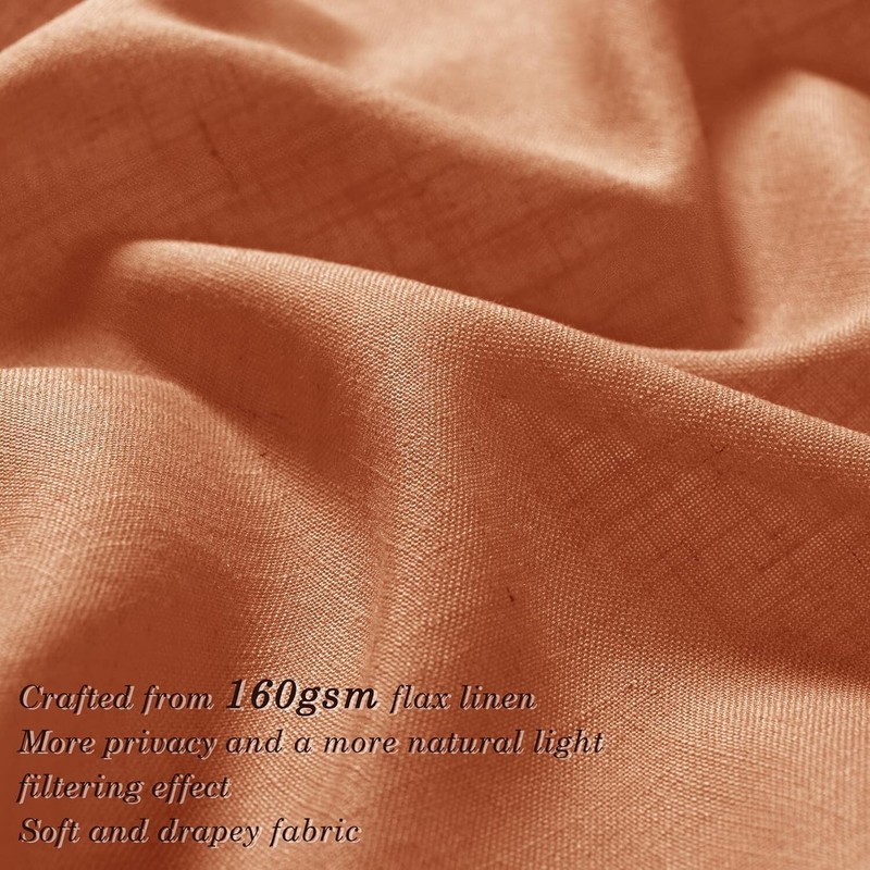 Versatile Light Filtering Terracotta Curtains 84-Inch - 2 Panels for All Rooms gallery