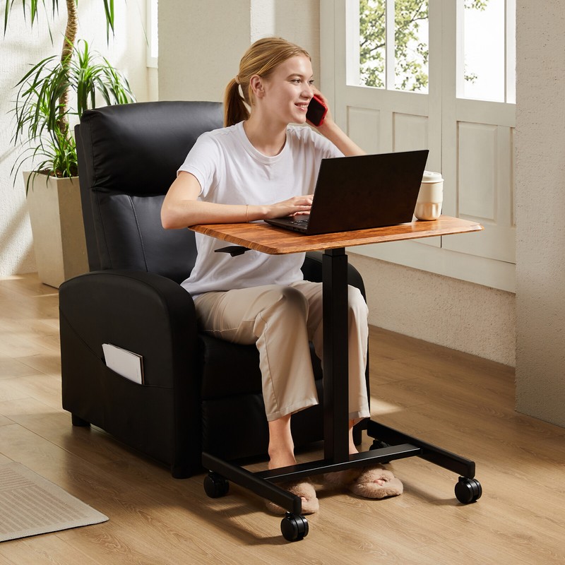 Adjustable Height Mobile Laptop Standing Desk with Wheels - Sit to Stand Desk gallery