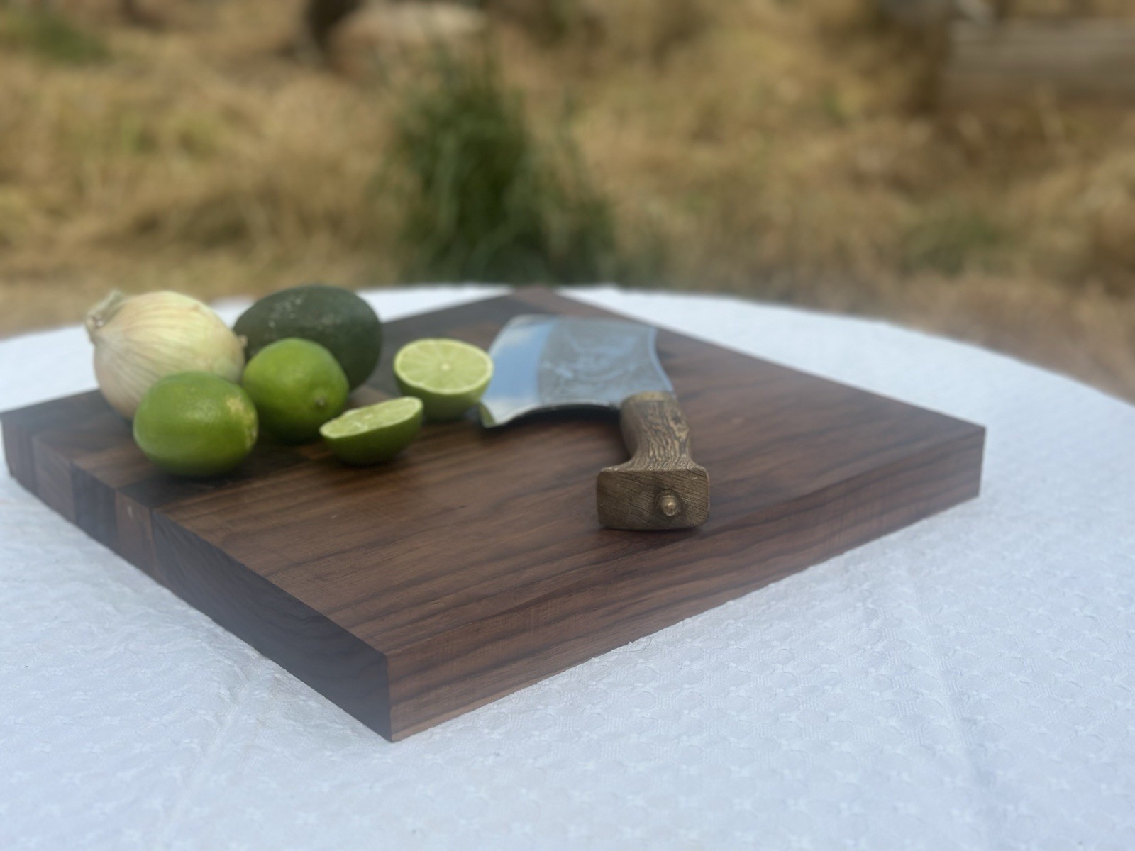 Large Square walnut Wood Cutting Board 15 x 15 x 1.5 Inch Solid Plain gallery