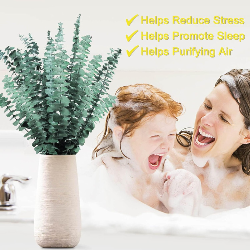 Bulk Package 30 PCS Real Dried Eucalyptus Plant Large Stems for Shower, 100% Na gallery