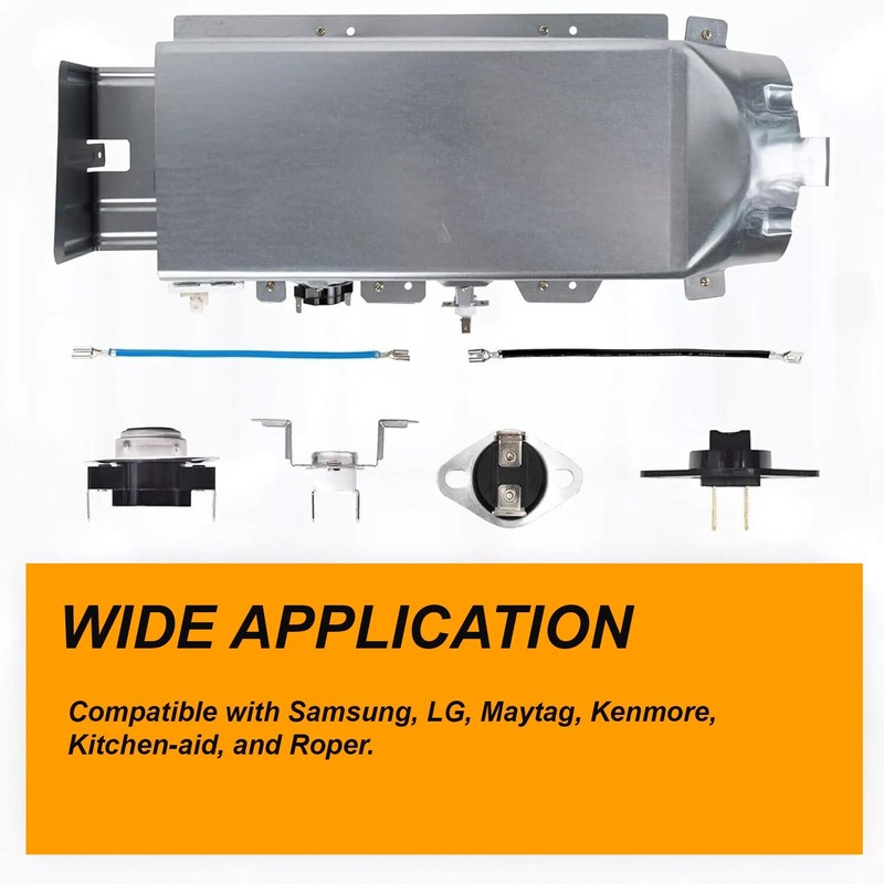 Dryer Heating Element for Samsung DV393ETPAWR/A1 DV393GTPARA/A1 DV338AEB/XAA gallery