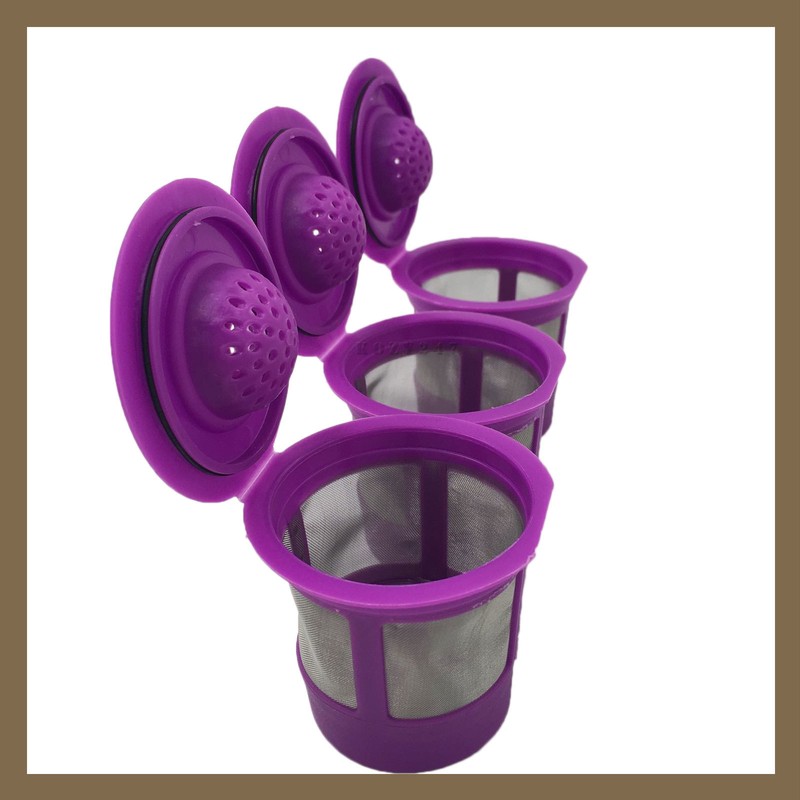 6 Keurig 2.0/1.0 Reusable Refillable Single Coffee Replacement Mesh Filter K-Cup gallery
