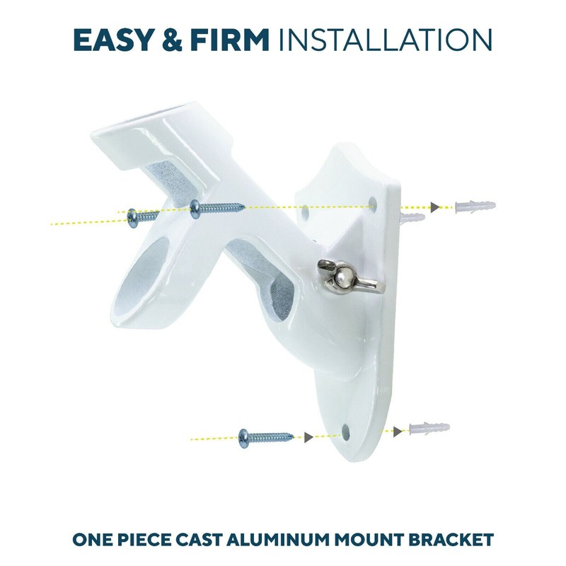 Flag Pole Holders Wall Mounting Bracket 2-Position House Flag Pole Brackets gallery