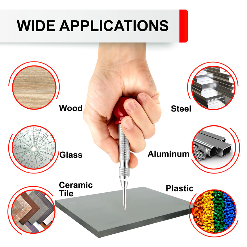 Automatic Center Punch Heavy Duty 5 Inch Spring Loaded Center Punch 1 Pc gallery