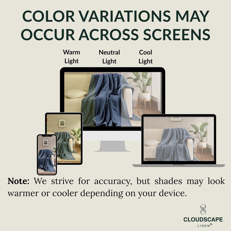 CLOUDSCAPE 8 Layer Muslin Blanket Queen Size for Adults - 100% Cotton Gauze S... gallery