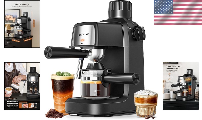 Espresso Machine Coffee Maker Cappuccino Latte Milk Frother 3.5Bar 800W gallery