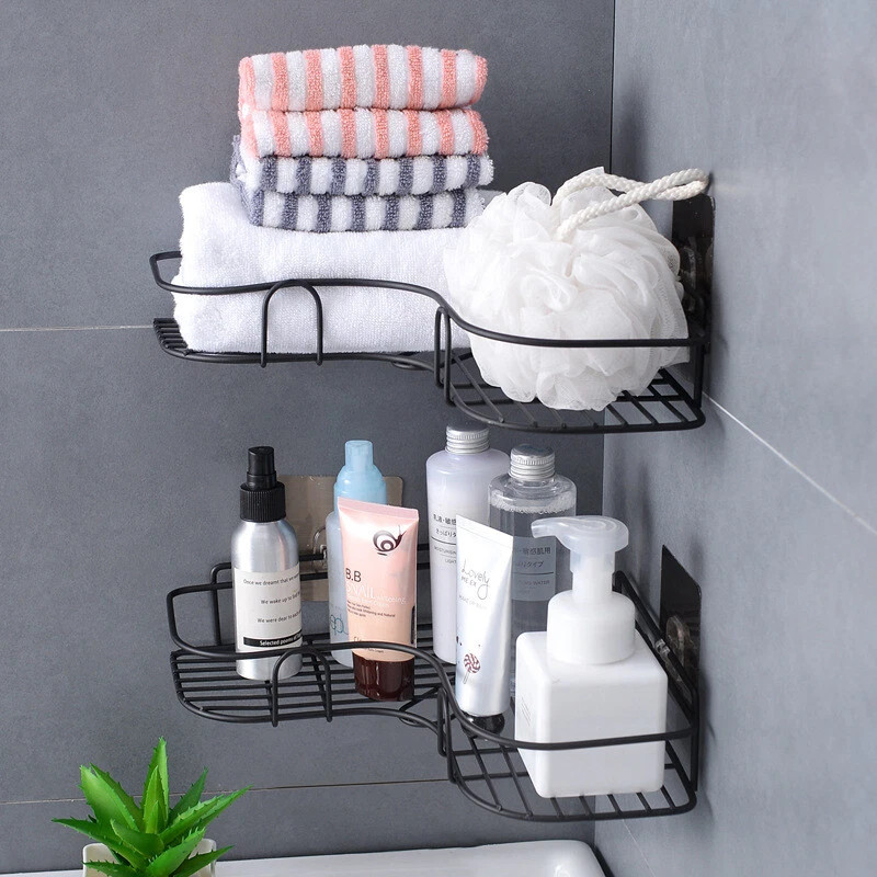 Triangular Corner Shower Caddy-Bathroom Bath Storage Organizer Shelf Rack gallery