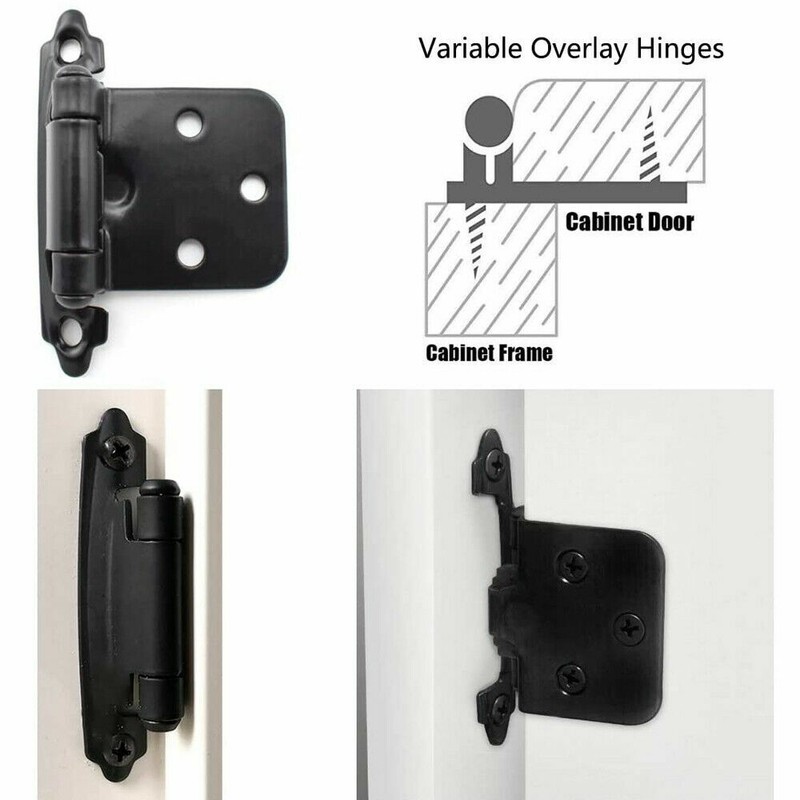 Lot Kitchen Cabinet Hinges Overlay Self Closing Face Mount Cupboard Door Hinge gallery