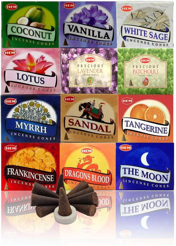 Assorted Incense Cones – Pack of 12 Scents (10 Cones Each, 120 Total) – Natural gallery