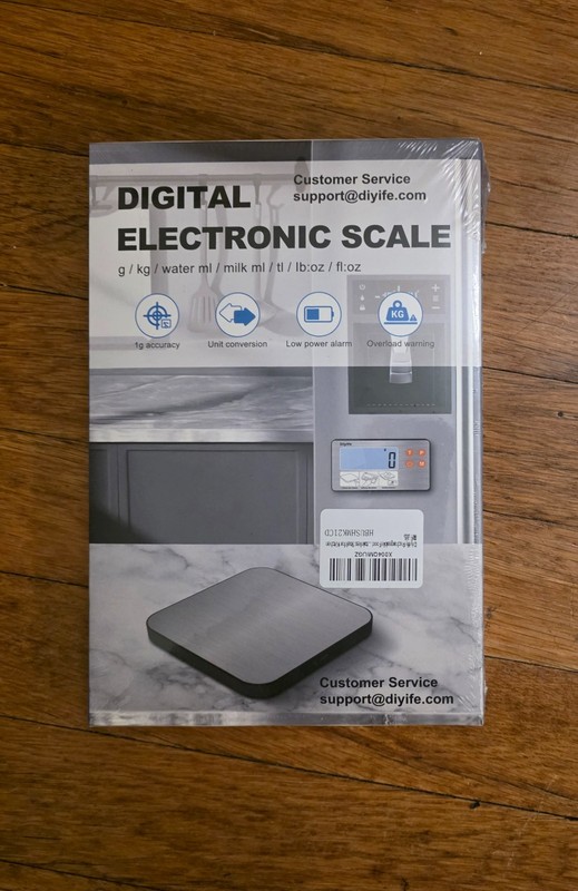 Rechargeable Digital Kitchen Food Scale 33lb Split Display Stainless Steel. NEW! gallery