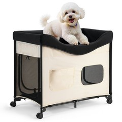 Elevated Lounge Pet Bed, Foldable Bunk Dog Bed with 600D Oxford Cloth and Dutch
