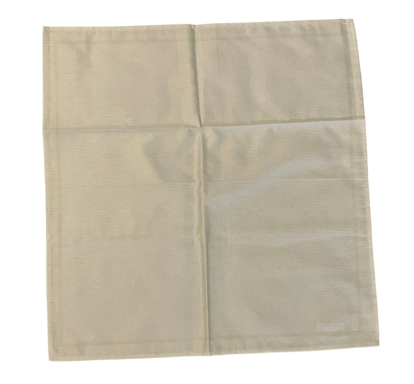 PIERRE FREY Alcazar Beige Striped Dots Sateen Cotton Table Napkins France 19”x19 gallery