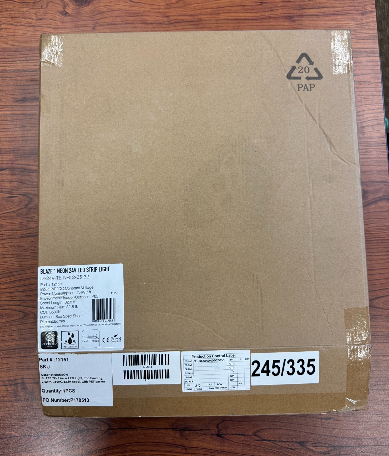 Blaze Neon 24V Linear LED Strip Light DI-24V-TE-NBL2-35-32 gallery