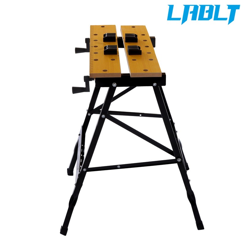 LABLT 220lb Folding Workbench,Vise Garage Steel Work Table Workshop Tool Storage gallery